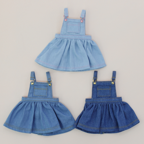 [Bebe] Overall skirtIce blue/Blue/Dark blue