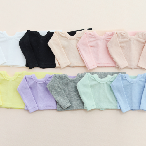 [Bebe] Basic Long sleeved T-shirtWhite/Black/Peach pink/Pink/Indie PinkLemon/Violet/Gray/Mint/Sky Blue