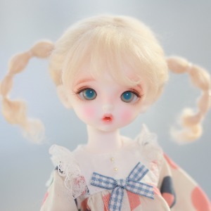 [6-7&quot;] Pipi twintails (Mohair)Blond/Ash blond/Brown/Deep pink