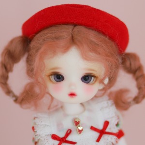 [5-6&quot;] Natural pigtails (Mohair)Blond / Pink / Ash blond / Carrot / Brown